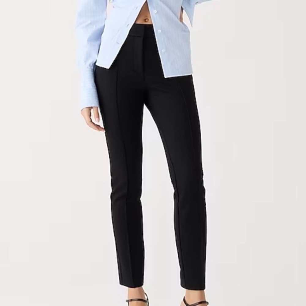 NWOT J. Crew Skinny trouser in Italian ponte black 4T